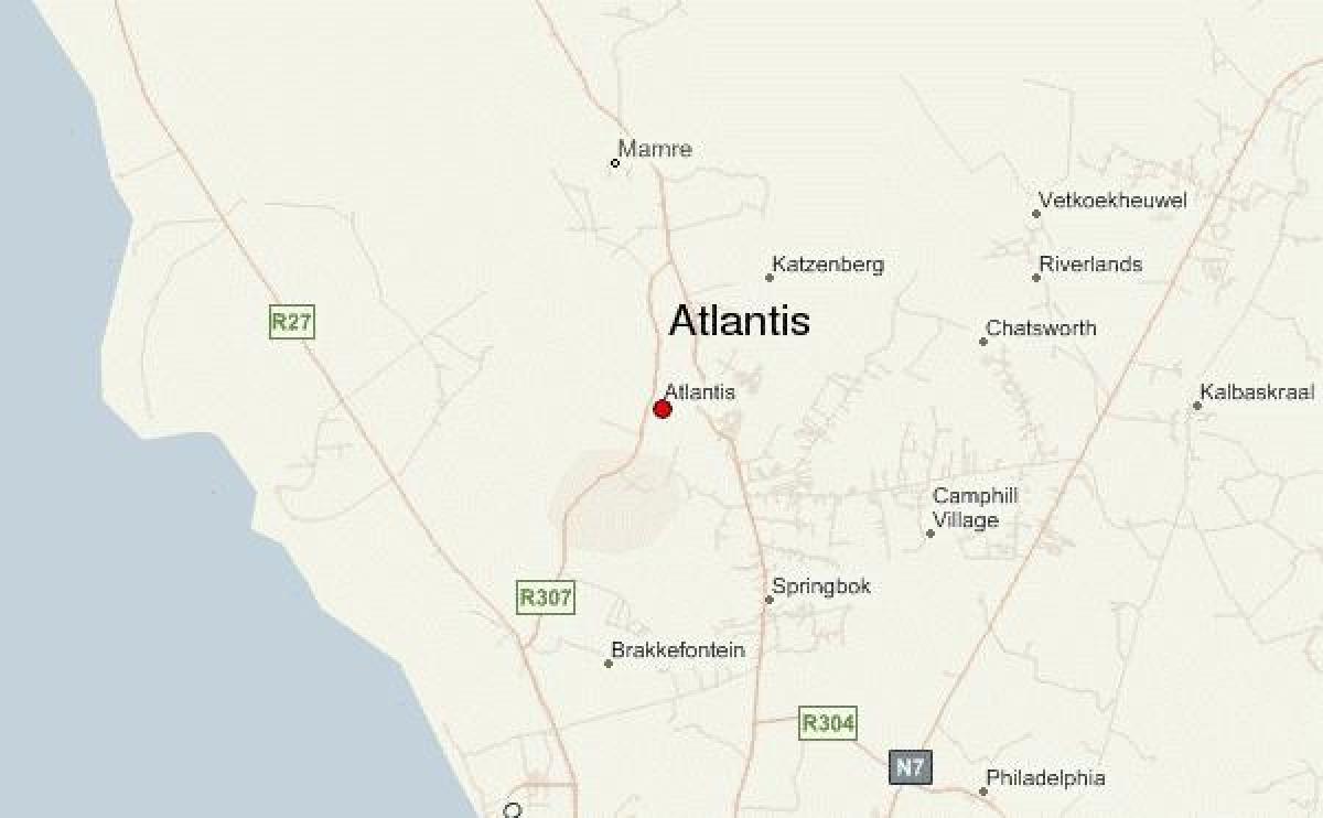 carte de l'atlantide Cape Town 
