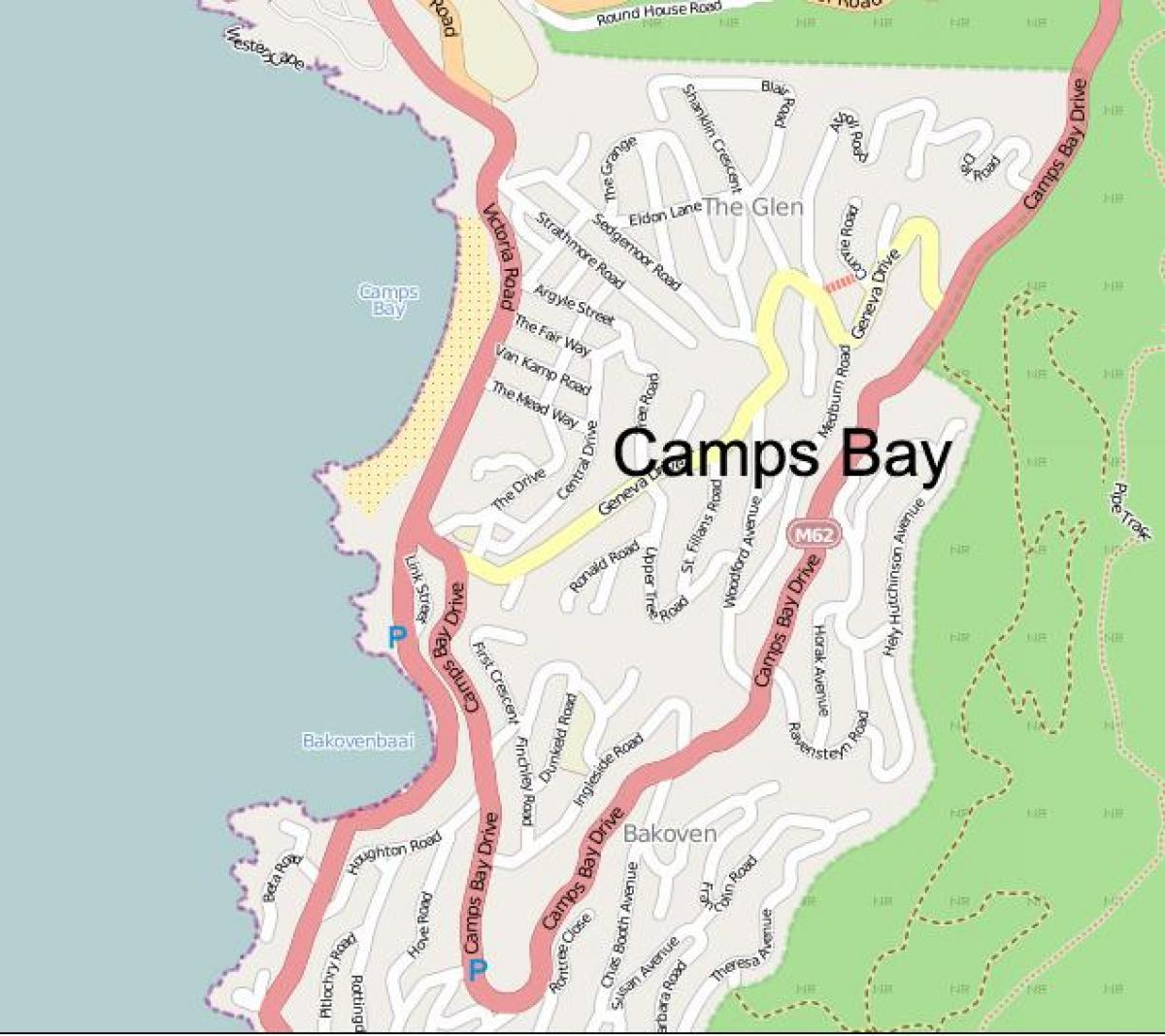 carte des camps bay Cape Town