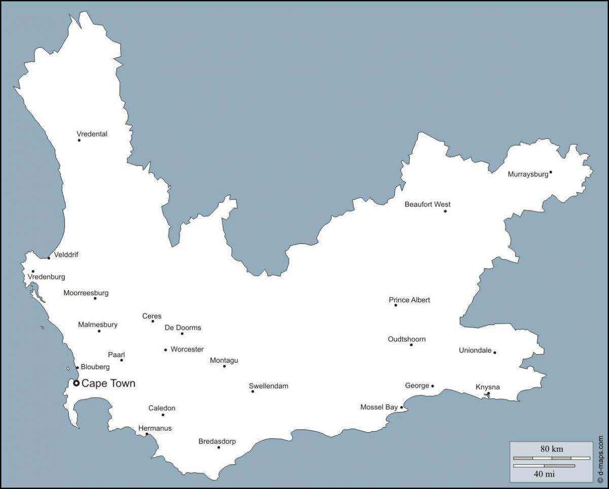 carte vierge du Cap