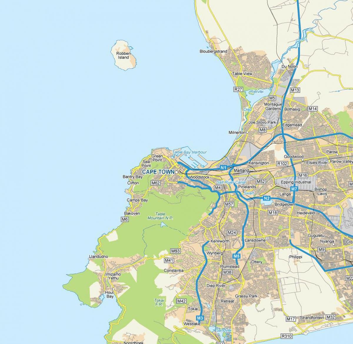 carte de la Ville du Cap erf