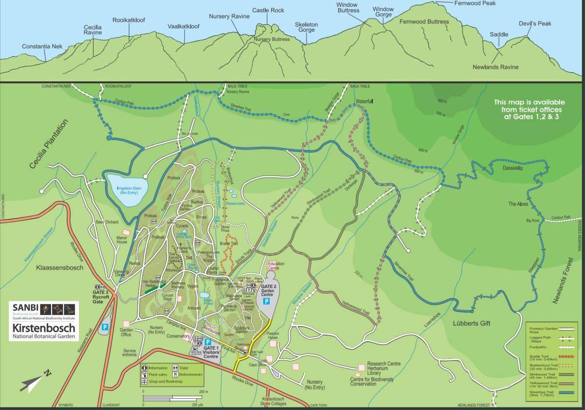 carte de kirstenbosch