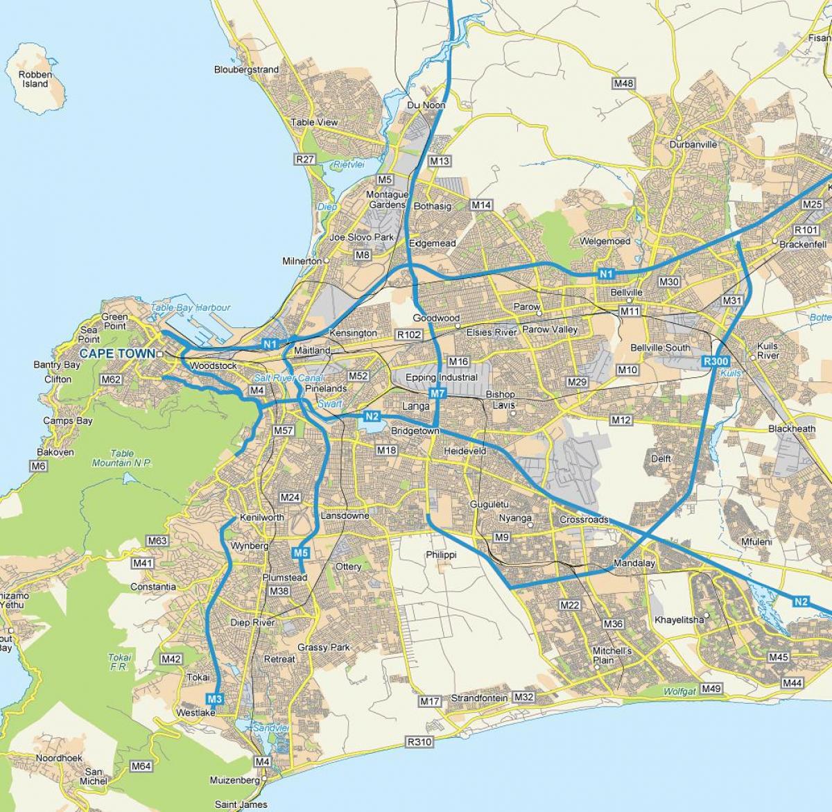 carte de la langa Cape Town