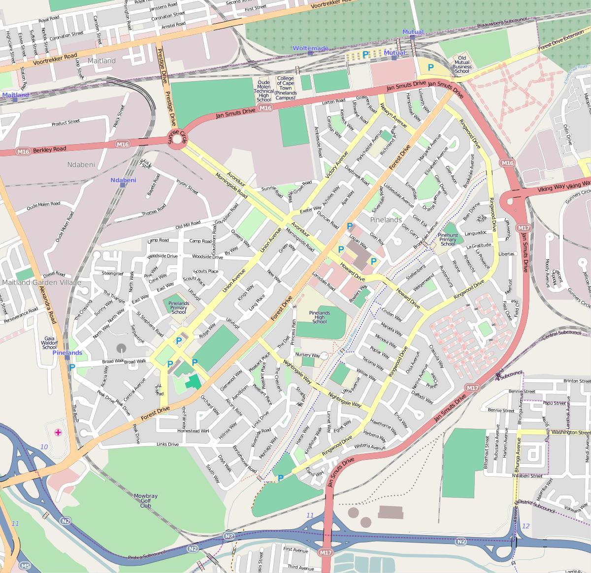 carte de pinelands Cape Town