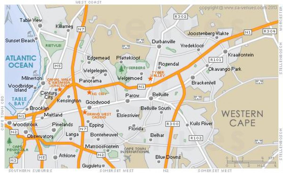 carte de plattekloof Cape Town