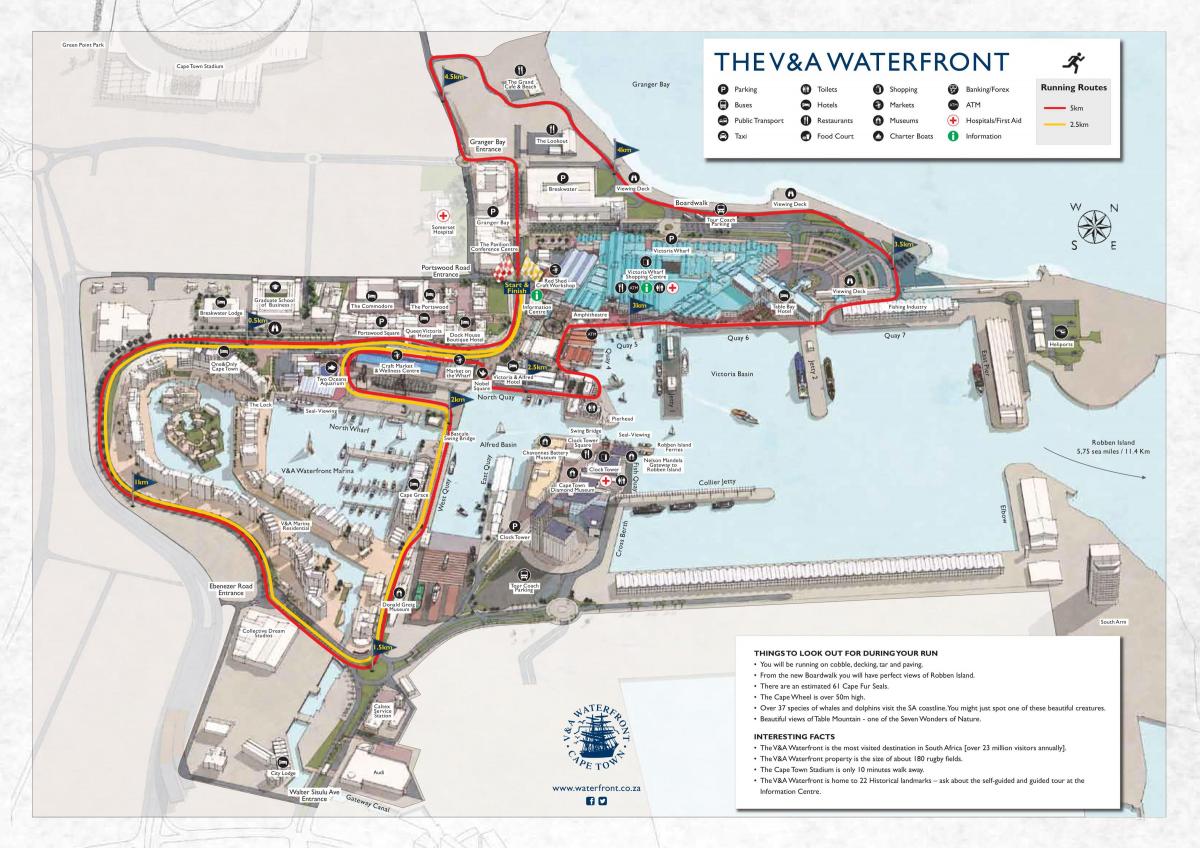 carte de v&a waterfront centre commercial