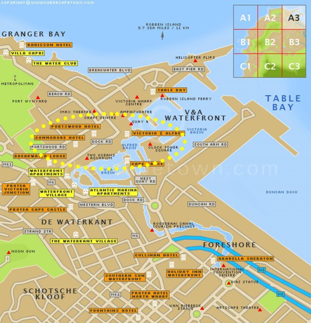 v&a Cape Town waterfront carte