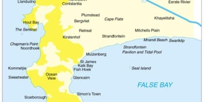 Carte de la péninsule du cap