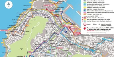 Carte de la flèche d'or de l'itinéraire d'autobus