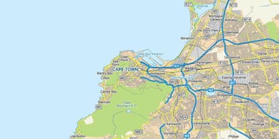 Western cape rivières carte